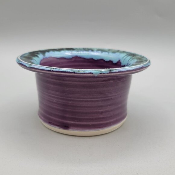 Mountain Kiln Pottery Purple & Blue Hand Thrown Vessel Candleholder Signed - Picture 3 of 7